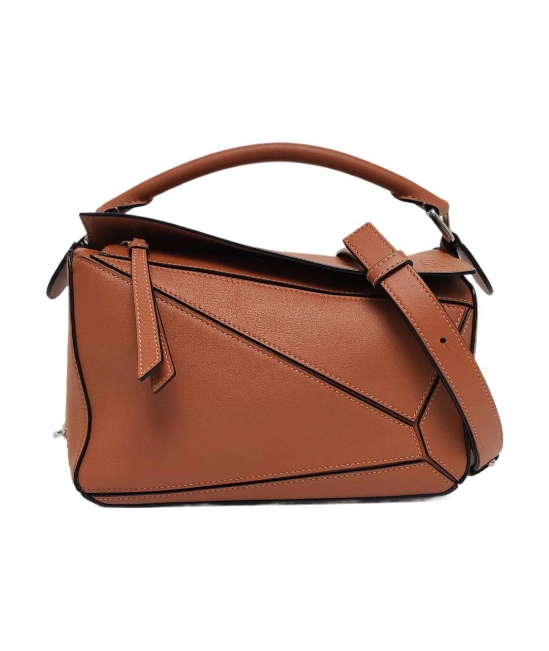 LOEWE Коричневая кожаная сумка тоут, фото 1