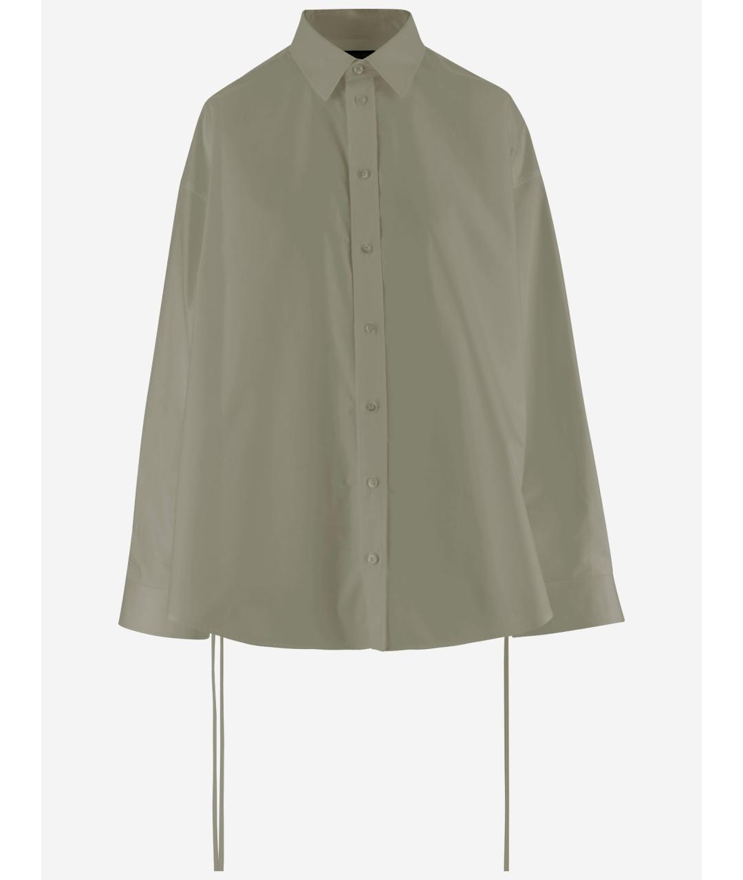 BALENCIAGA Бежевая хлопковая рубашка, фото 4