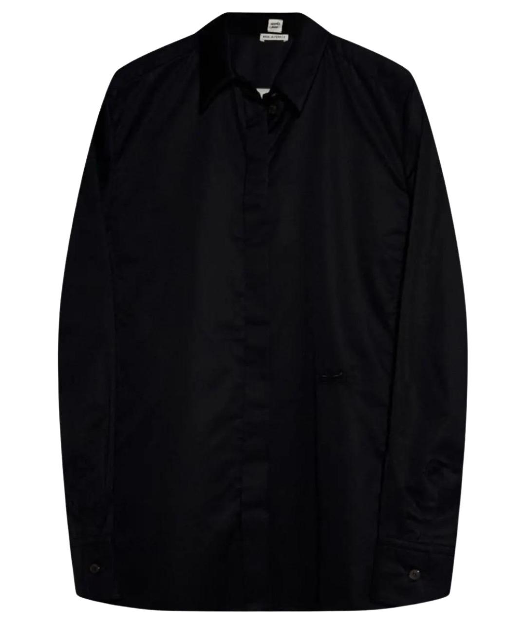 HERMES Черная хлопковая рубашка, фото 1