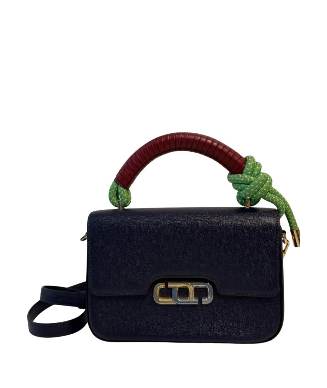 MARC JACOBS Темно-синяя кожаная сумка через плечо, фото 1