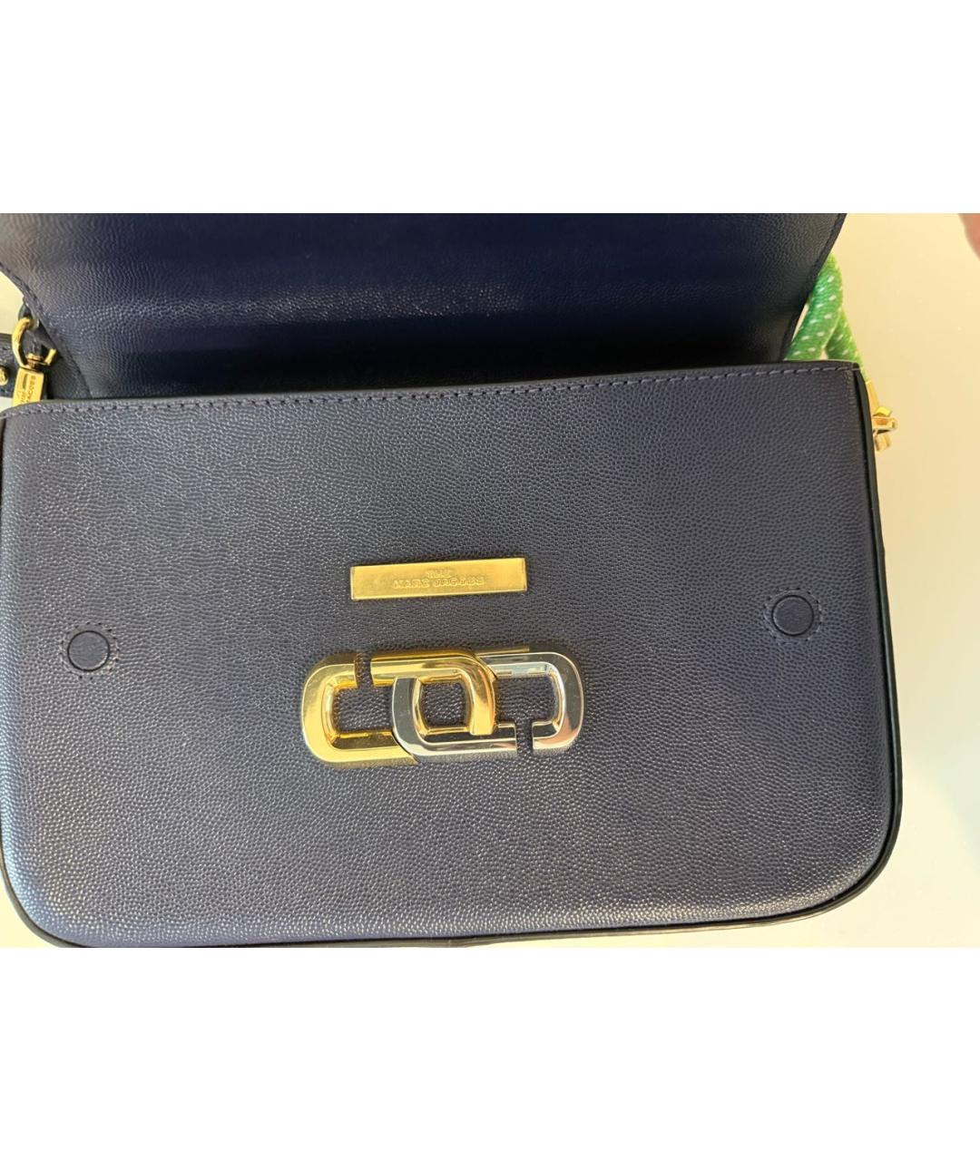 MARC JACOBS Темно-синяя кожаная сумка через плечо, фото 3