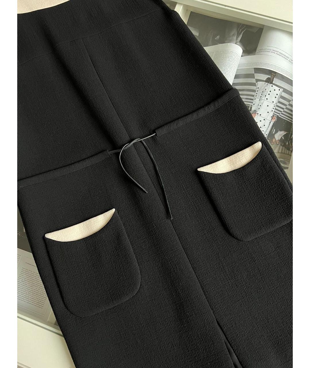 CHANEL Черный шерстяной сарафан, фото 7