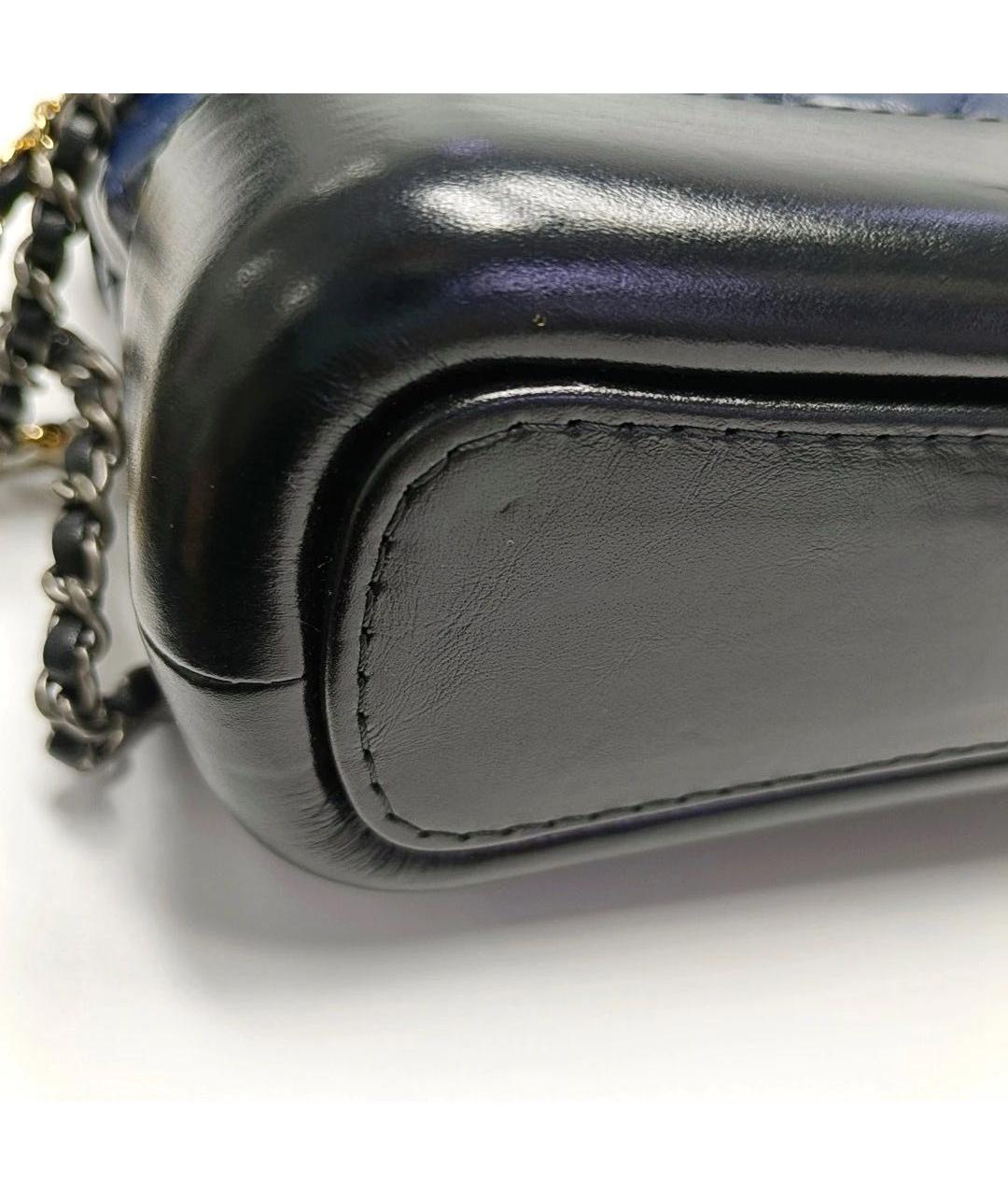 CHANEL Темно-синяя кожаная сумка через плечо, фото 8
