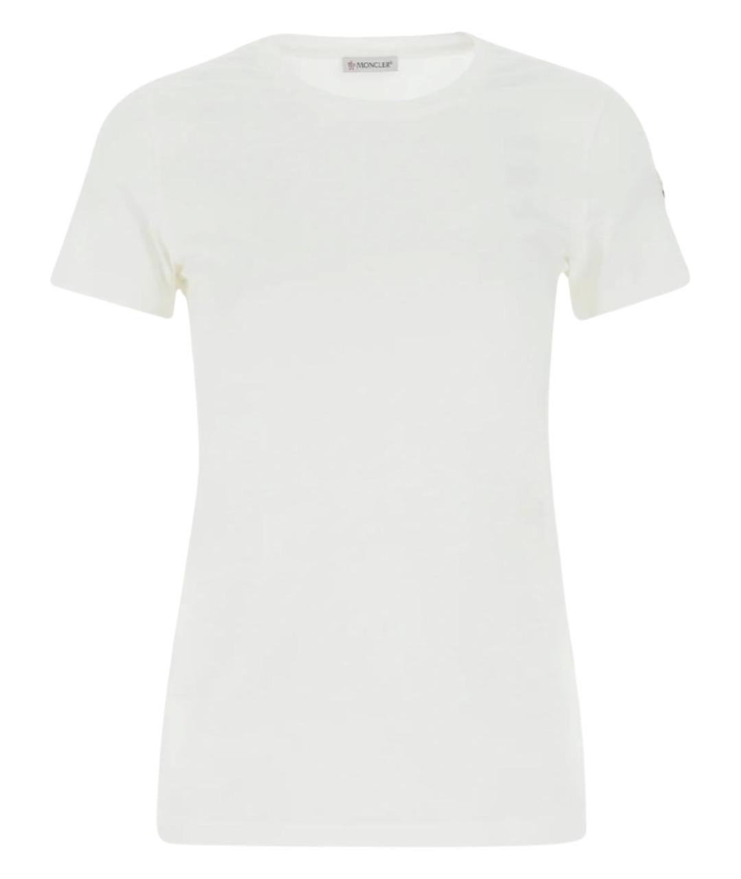MONCLER Белая хлопковая футболка, фото 1