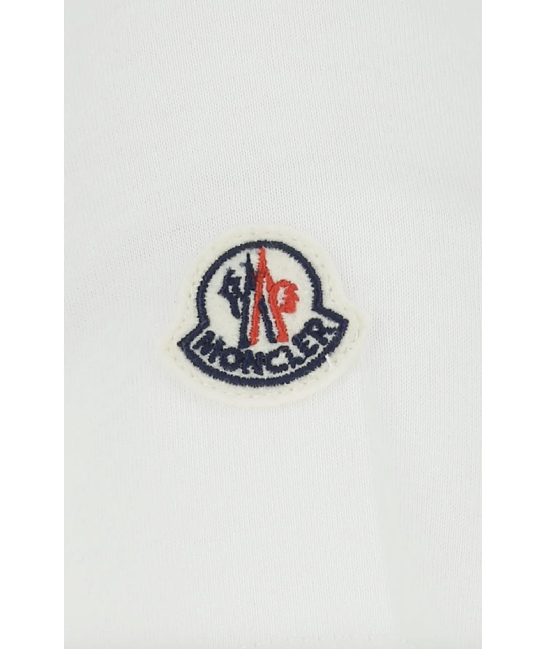 MONCLER Белая хлопковая футболка, фото 3
