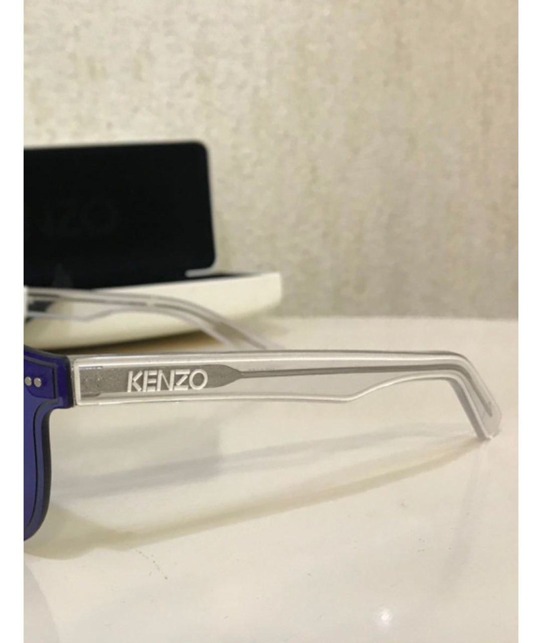 KENZO Синие пластиковые солнцезащитные очки, фото 2