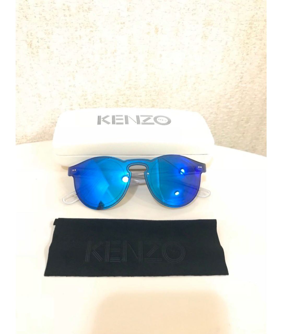 KENZO Синие пластиковые солнцезащитные очки, фото 4