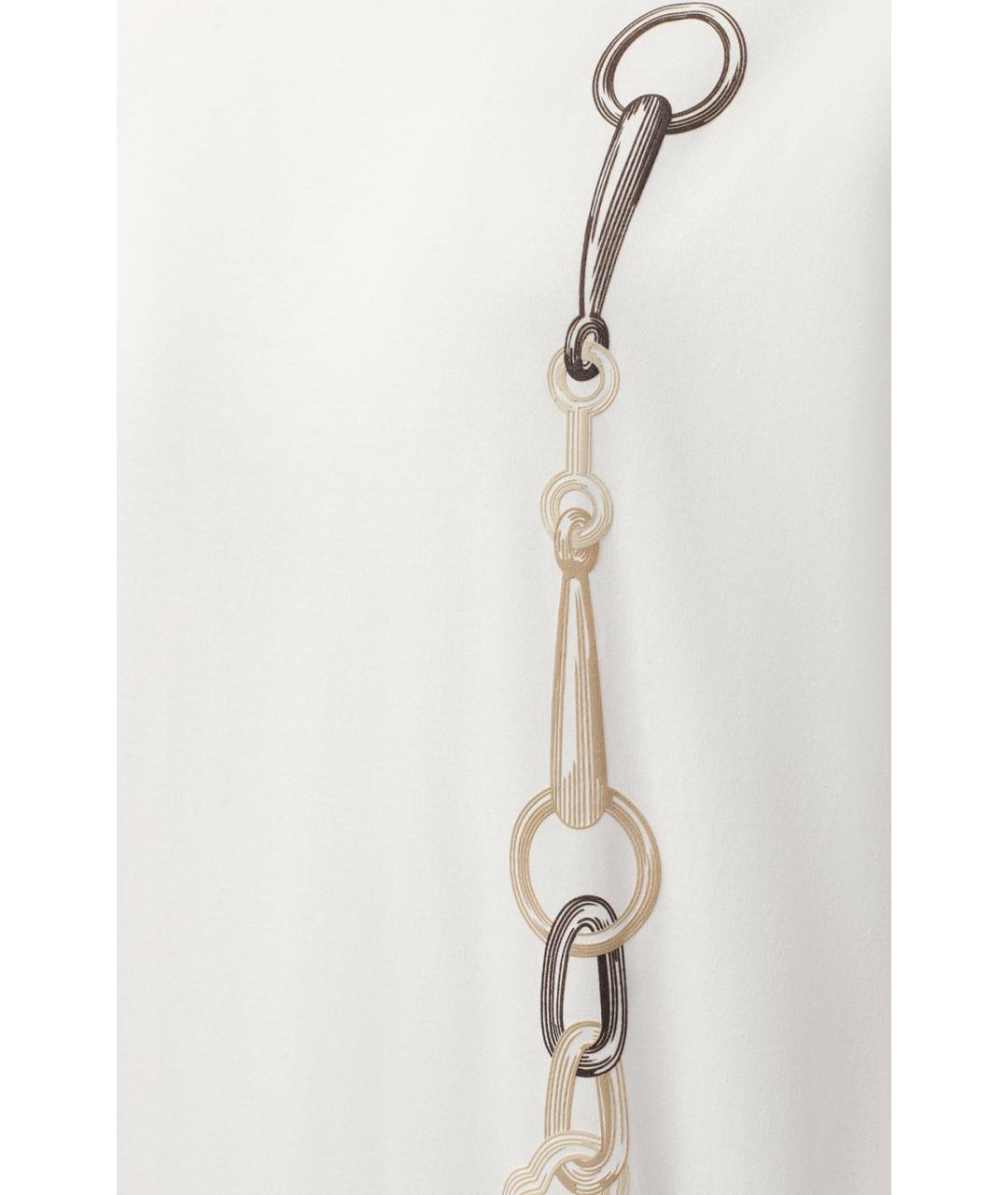 HERMES Белое хлопковое повседневное платье, фото 6