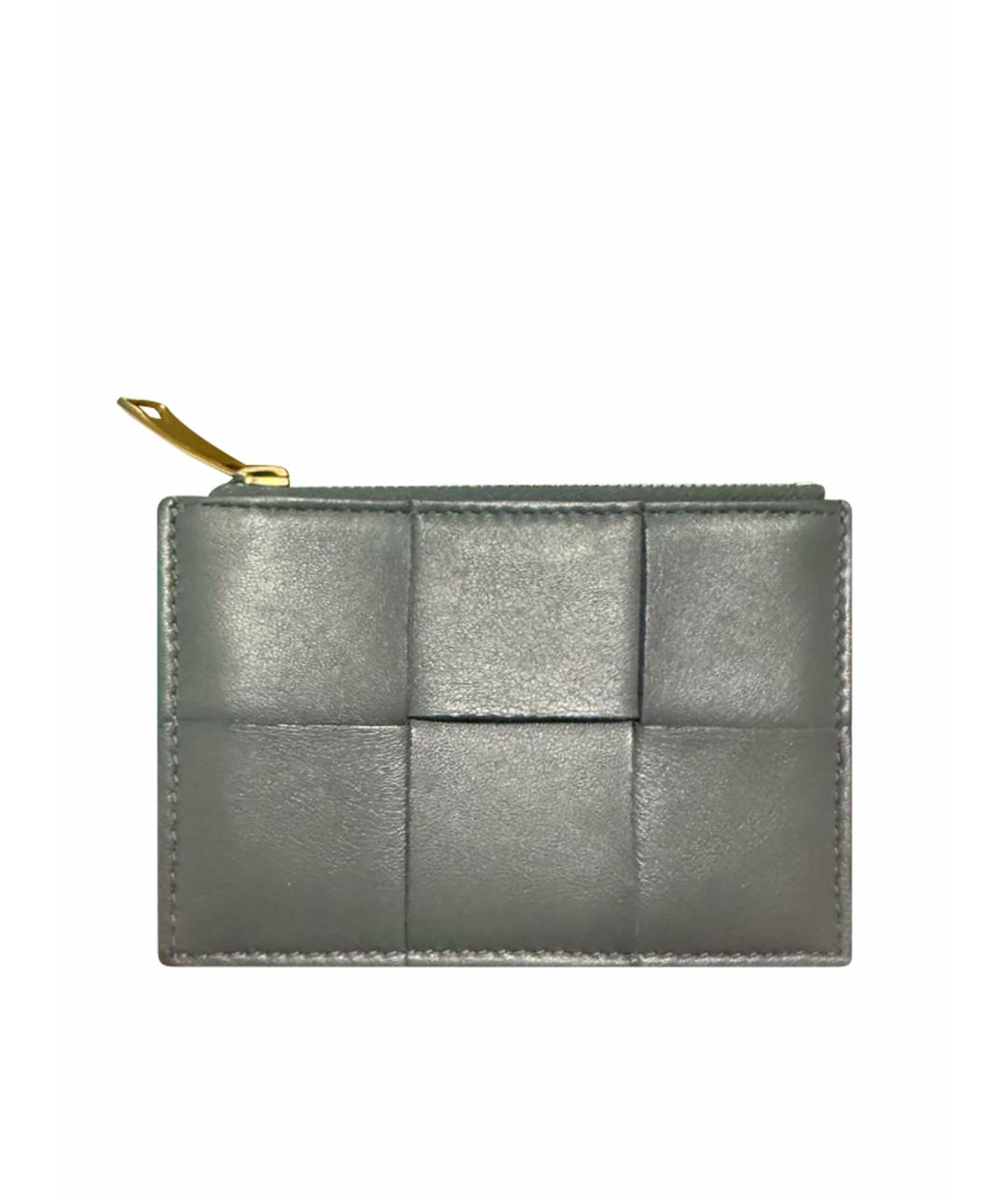 BOTTEGA VENETA Серый кожаный кошелек, фото 1