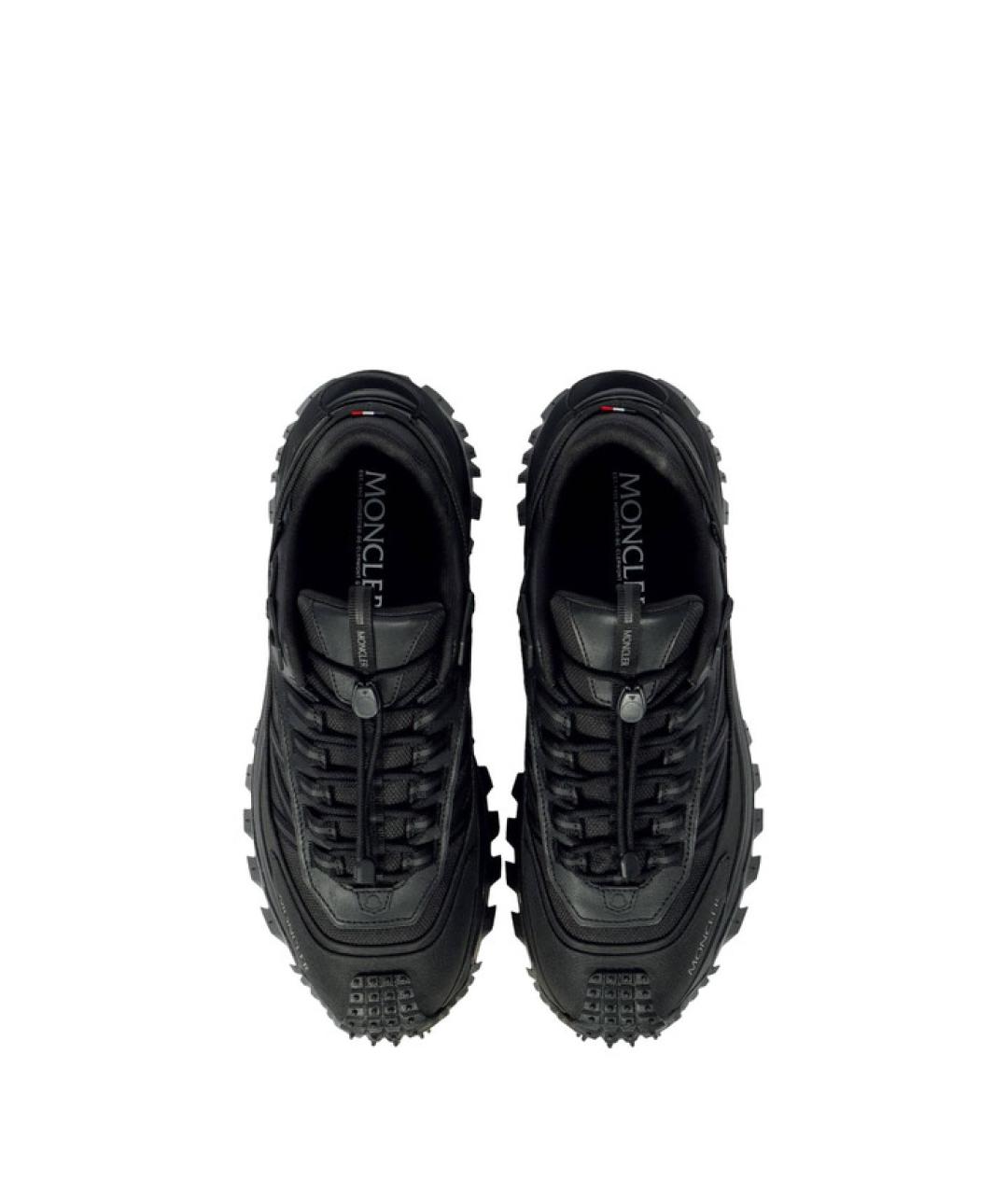 MONCLER Черные низкие кроссовки / кеды, фото 5