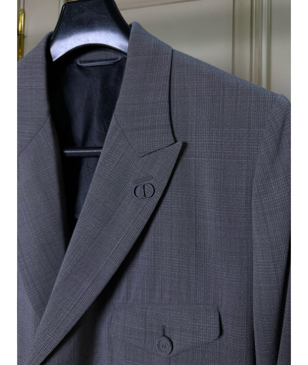 CHRISTIAN DIOR Серый пиджак, фото 4