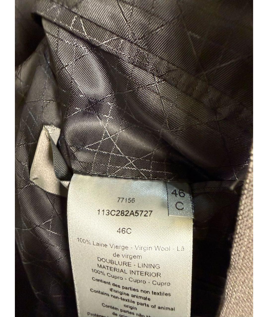 CHRISTIAN DIOR Серый пиджак, фото 5
