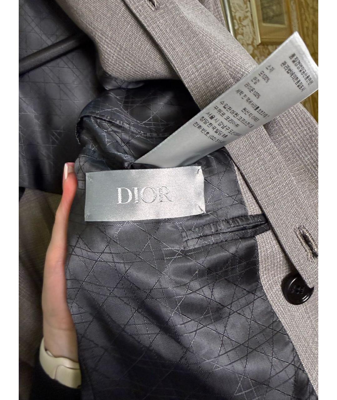 CHRISTIAN DIOR Серый пиджак, фото 3