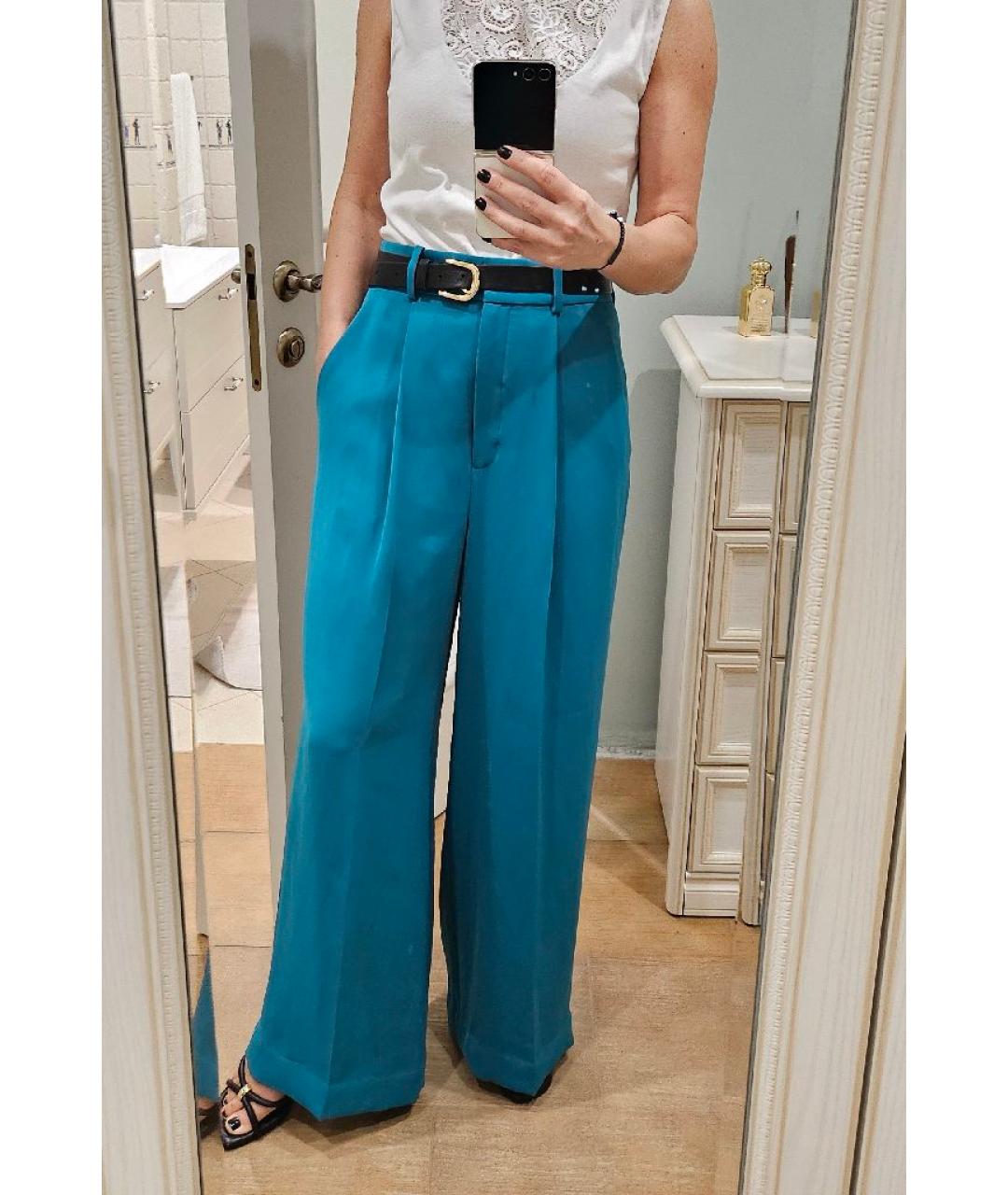 COS Зеленые полиэстеровые брюки широкие, фото 6