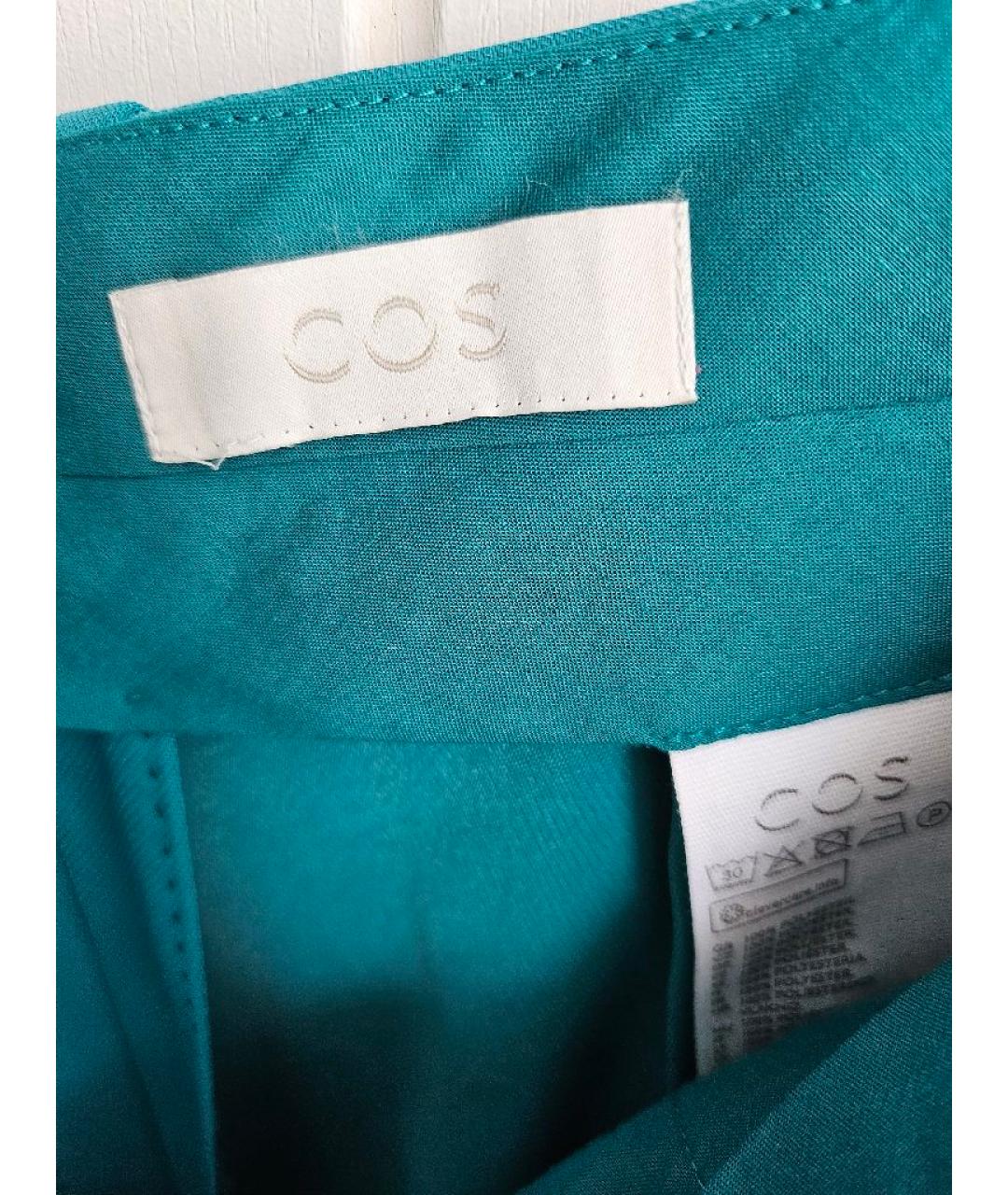 COS Зеленые полиэстеровые брюки широкие, фото 3