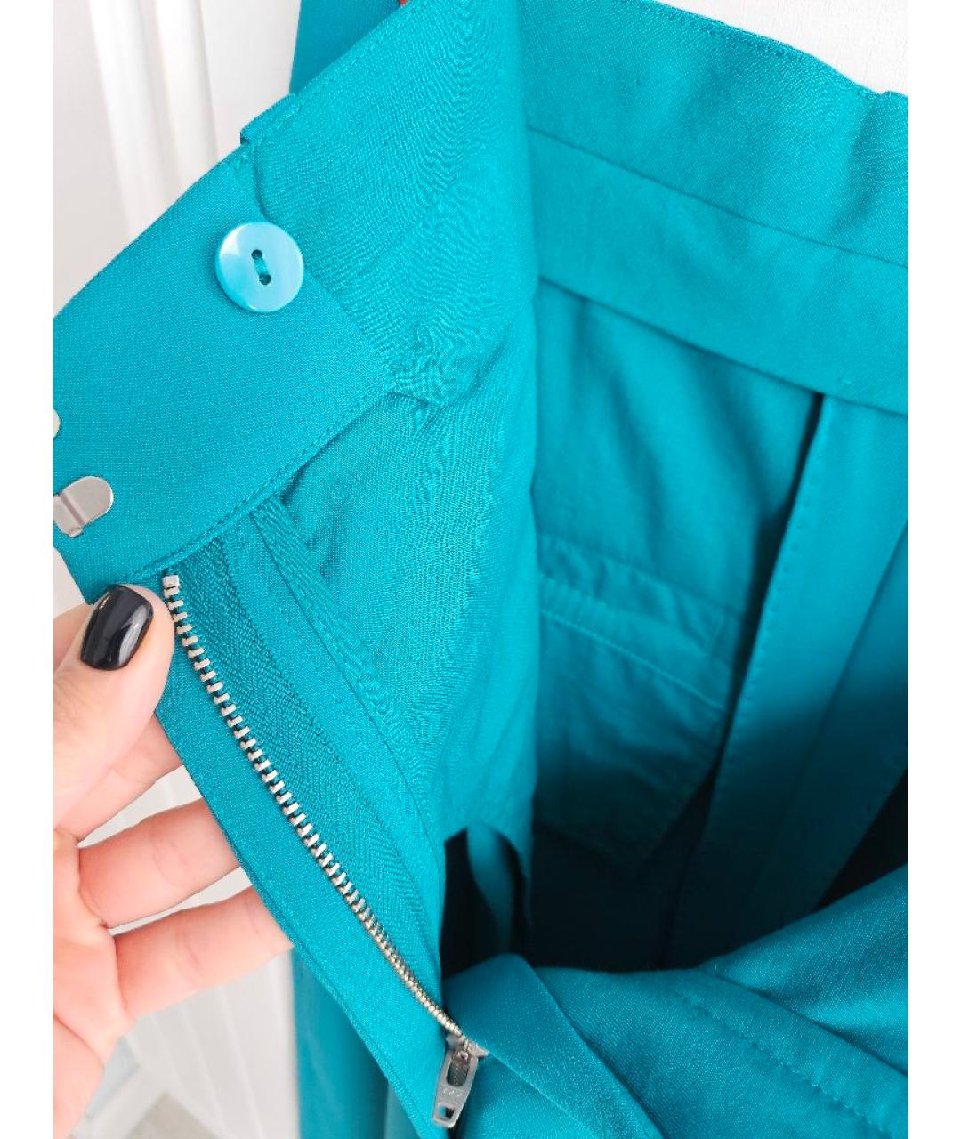 COS Зеленые полиэстеровые брюки широкие, фото 5