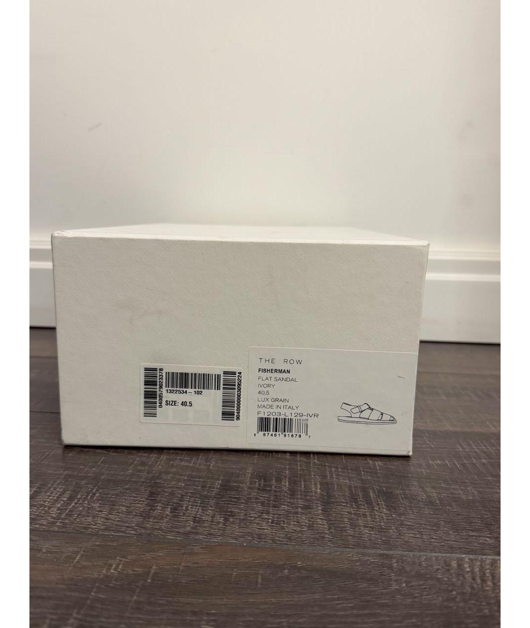 THE ROW Бежевые кожаные сандалии, фото 6