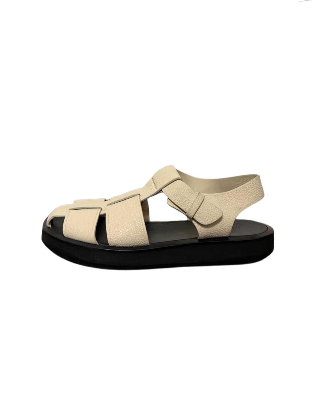 THE ROW Бежевые кожаные сандалии, фото 2
