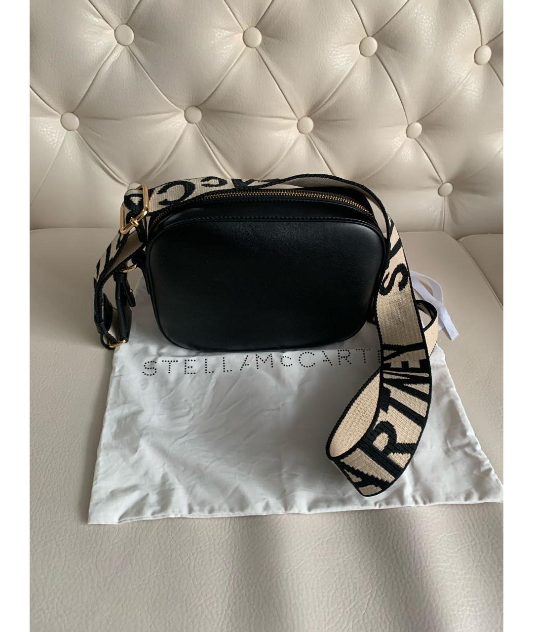 STELLA MCCARTNEY Черная кожаная сумка через плечо, фото 3