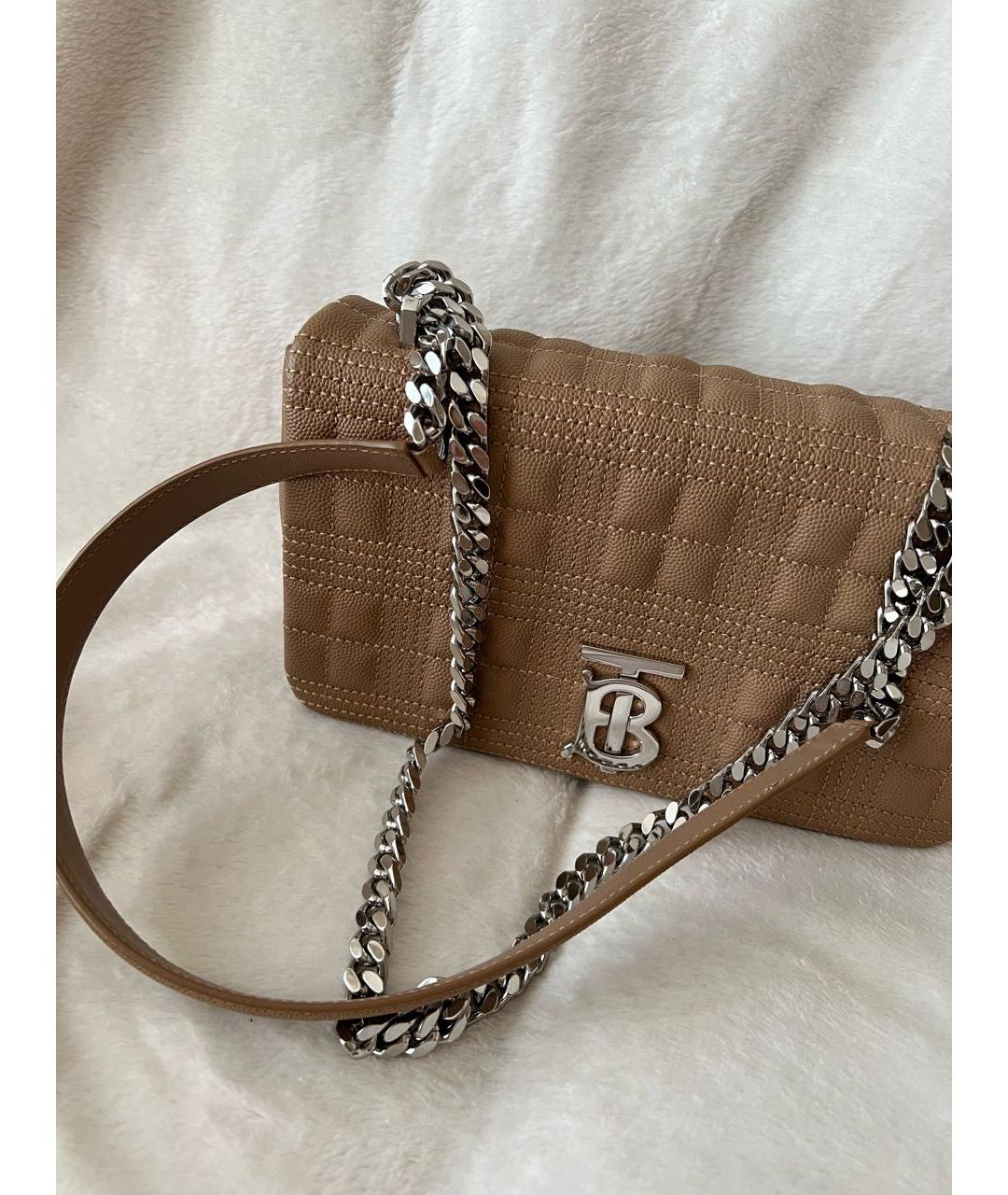 BURBERRY Коричневая кожаная сумка через плечо, фото 5