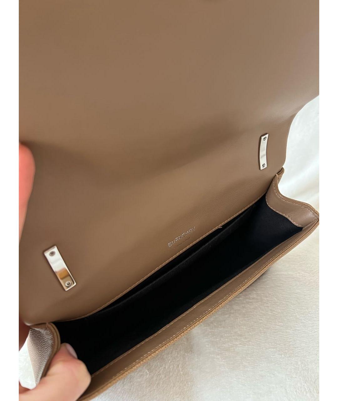 BURBERRY Коричневая кожаная сумка через плечо, фото 4