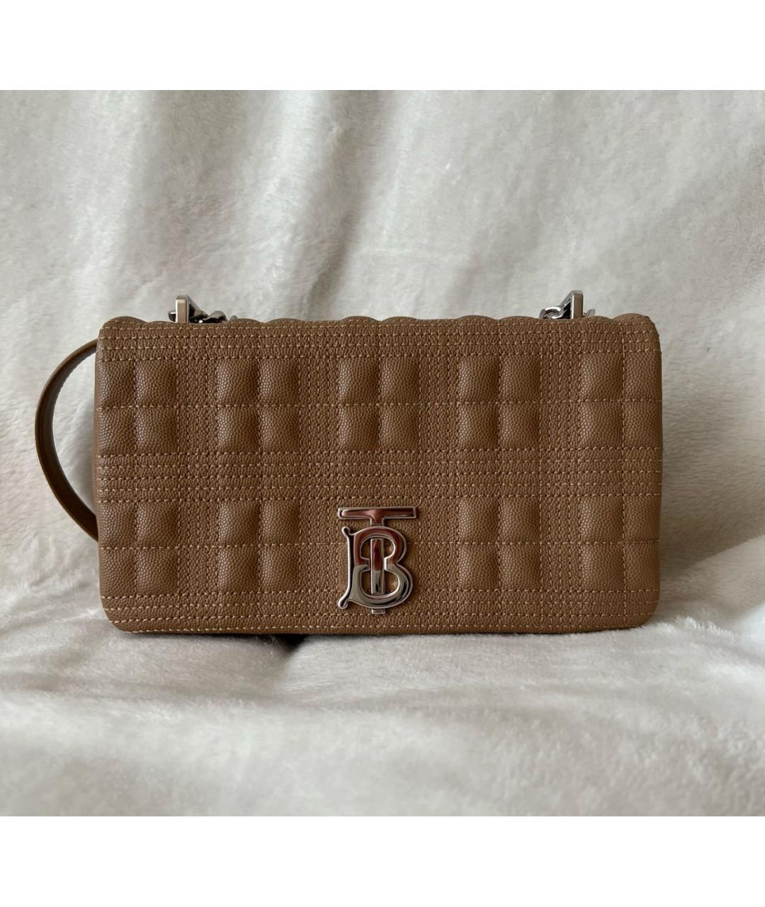 BURBERRY Коричневая кожаная сумка через плечо, фото 6