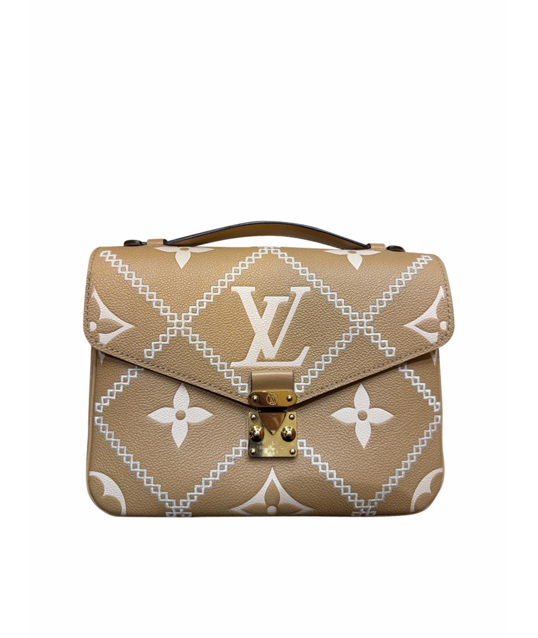LOUIS VUITTON Бежевая кожаная сумка тоут, фото 1