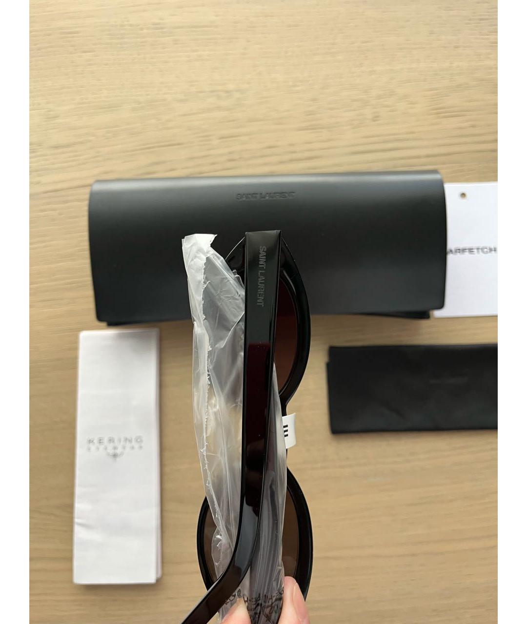 SAINT LAURENT Черные пластиковые солнцезащитные очки, фото 5