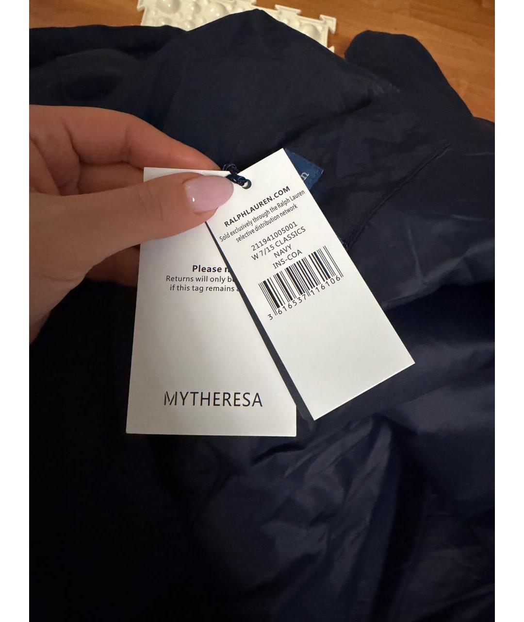POLO RALPH LAUREN Темно-синее пальто, фото 5