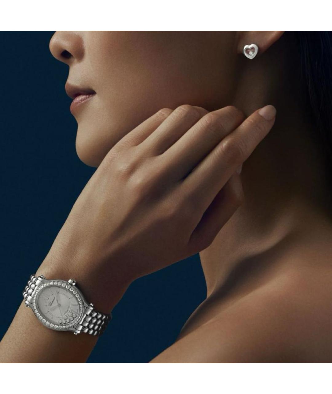 CHOPARD Серебряные серьги из белого золота, фото 2