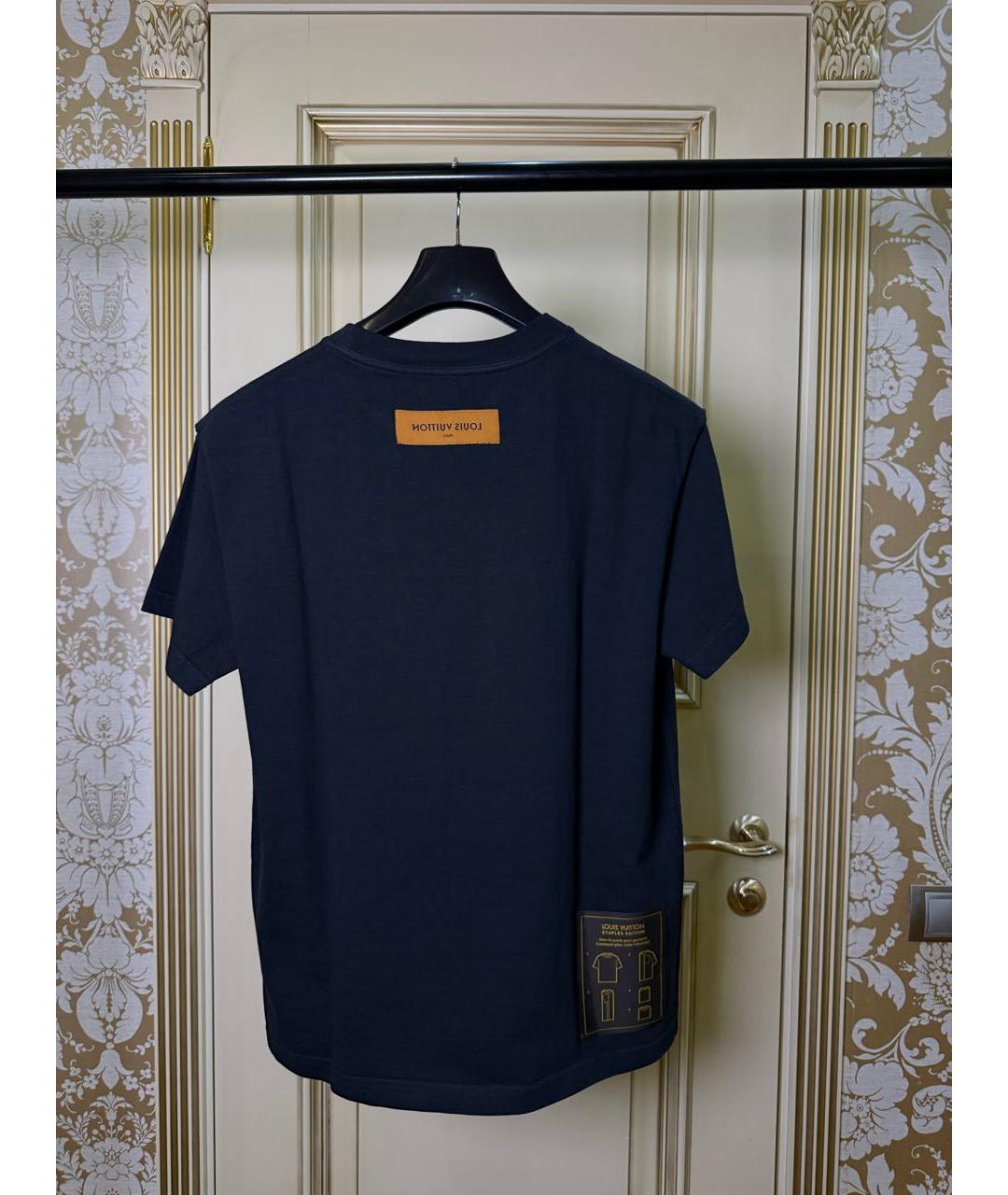 LOUIS VUITTON Темно-синяя футболка, фото 2