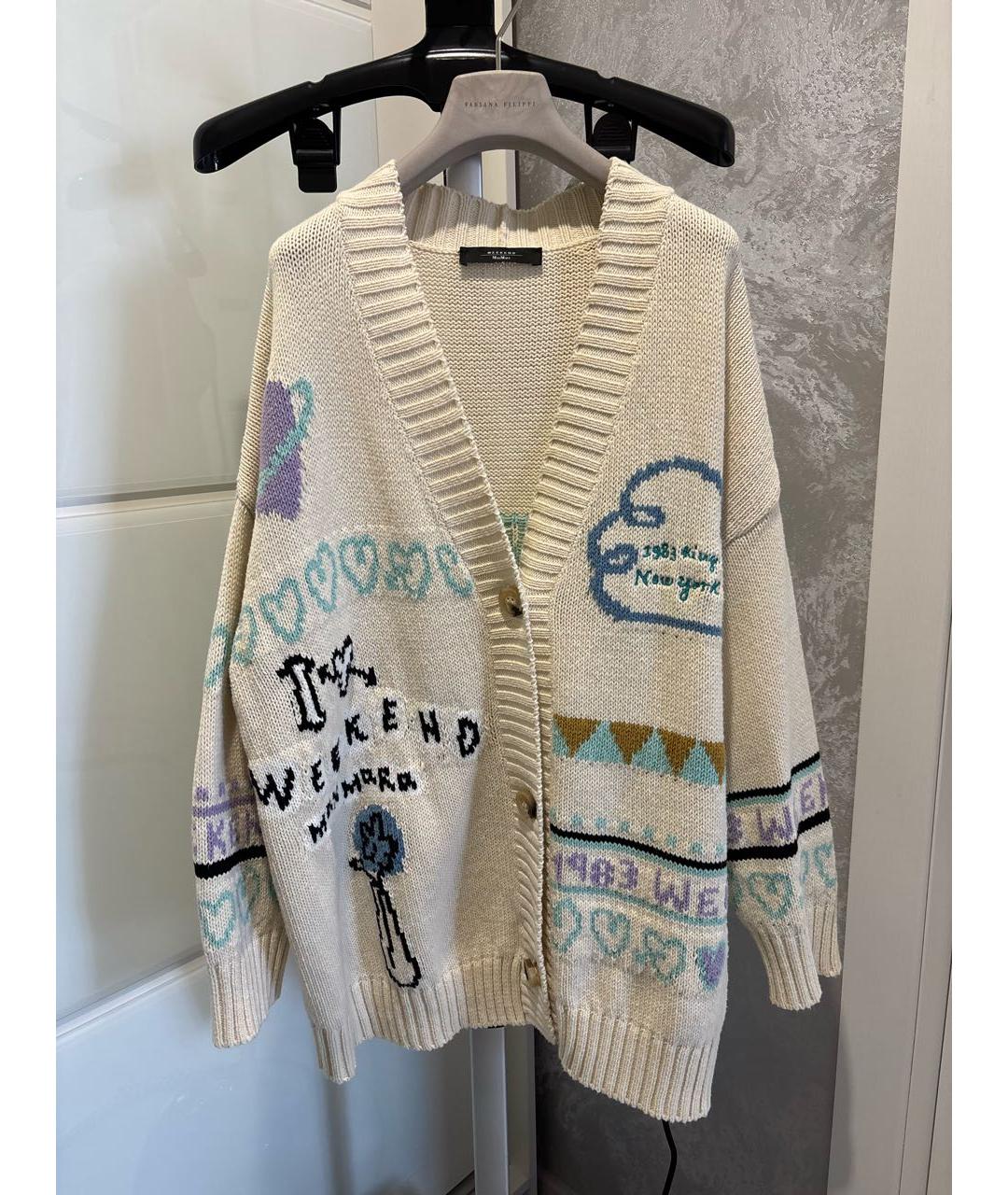 MAX MARA Бежевый хлопковый кардиган, фото 5