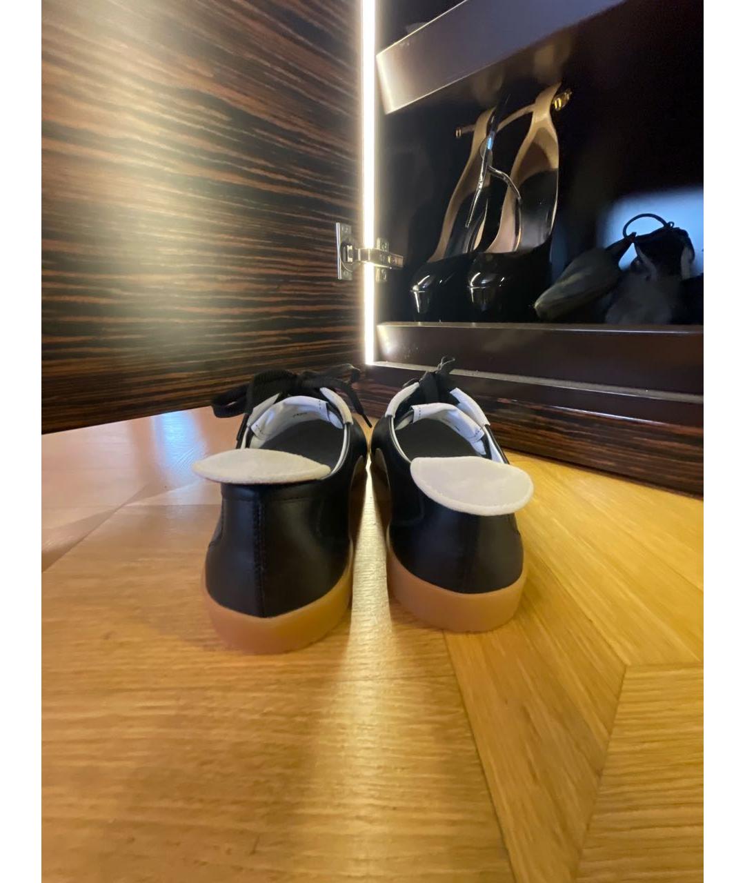 CHANEL Черные кожаные кеды, фото 4