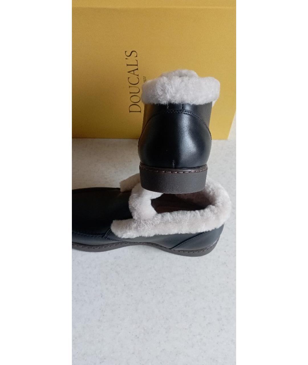 DOUCAL'S Черные кожаные лоферы, фото 4