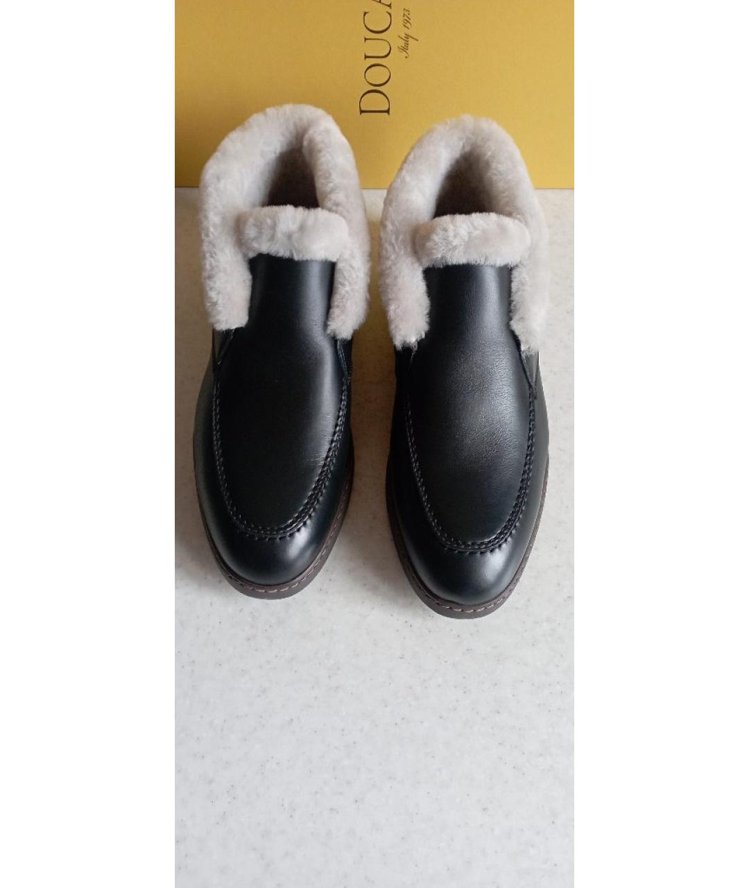 DOUCAL'S Черные кожаные лоферы, фото 3