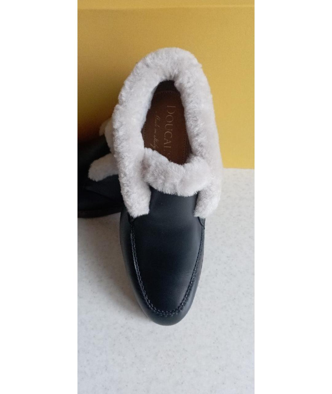 DOUCAL'S Черные кожаные лоферы, фото 6