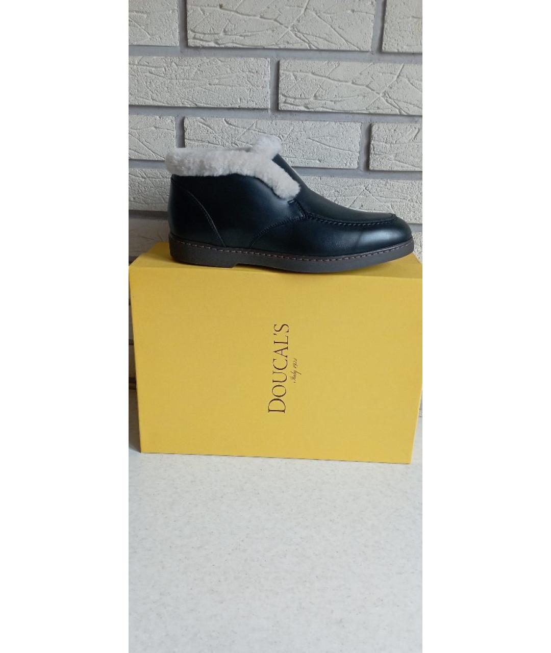 DOUCAL'S Черные кожаные лоферы, фото 8