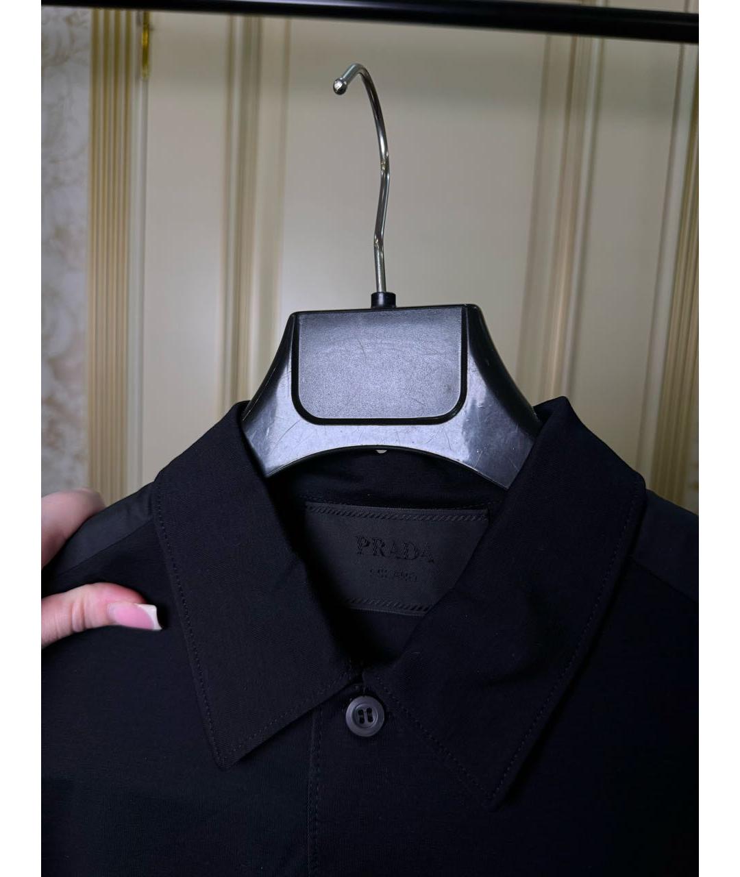 PRADA Темно-синее поло с коротким рукавом, фото 3