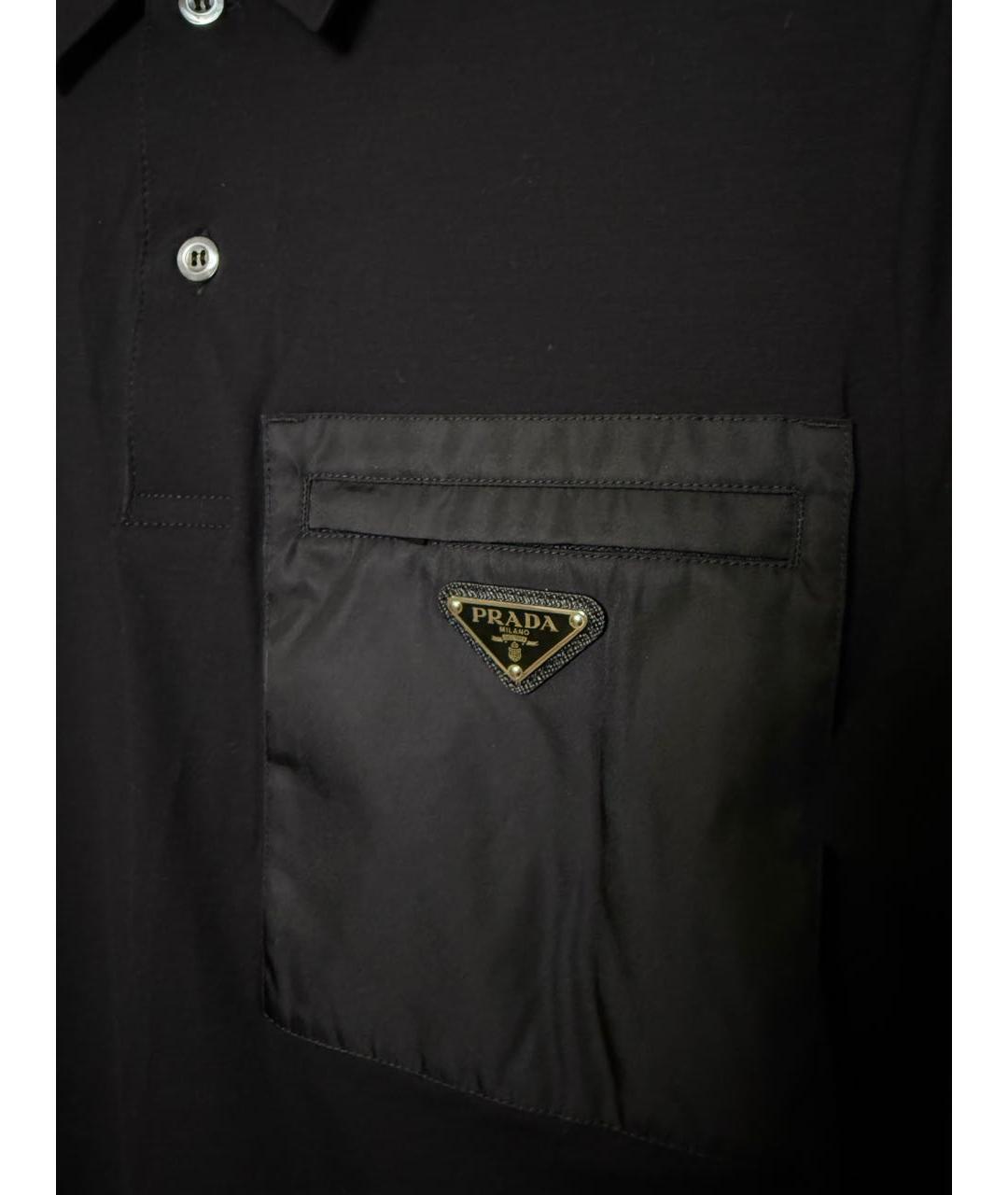 PRADA Темно-синее поло с коротким рукавом, фото 4