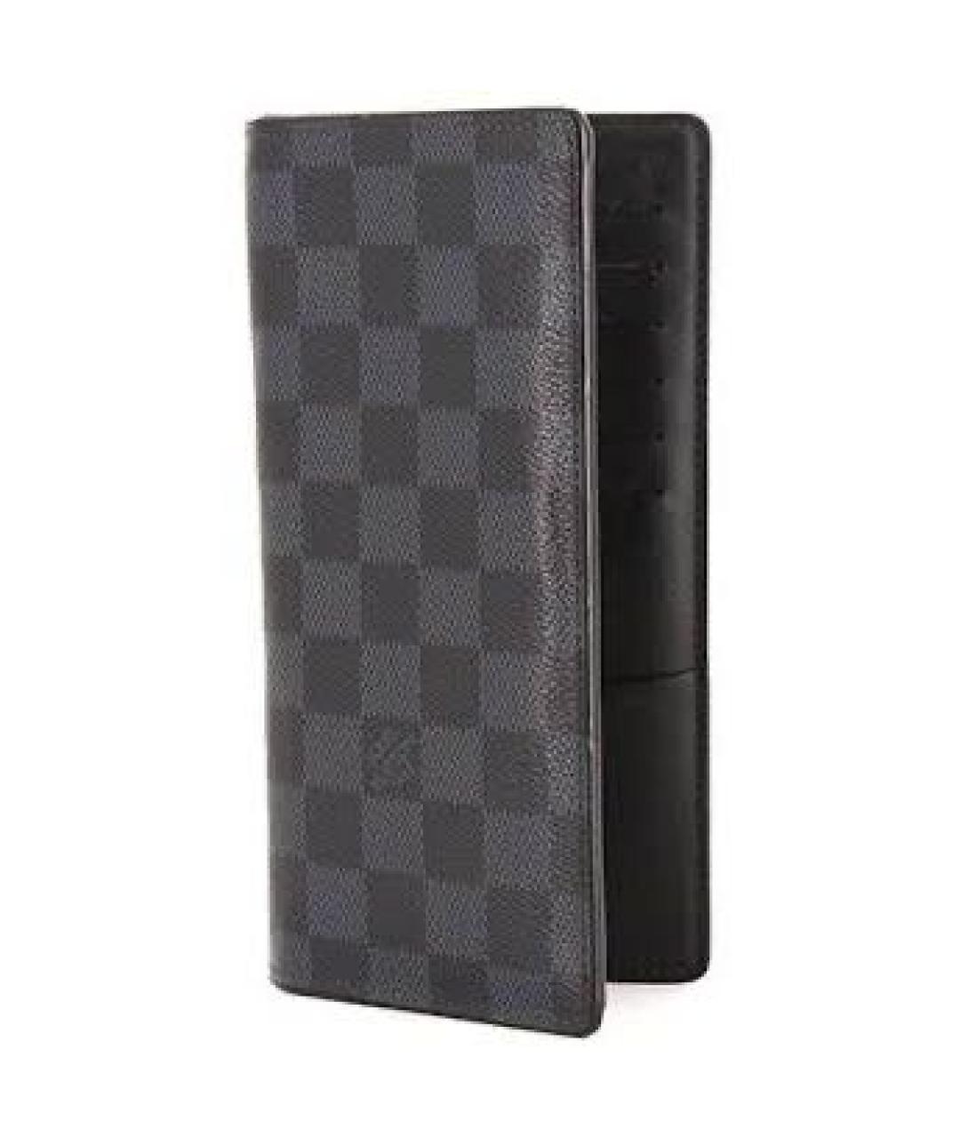 LOUIS VUITTON Черный кожаный кошелек, фото 1