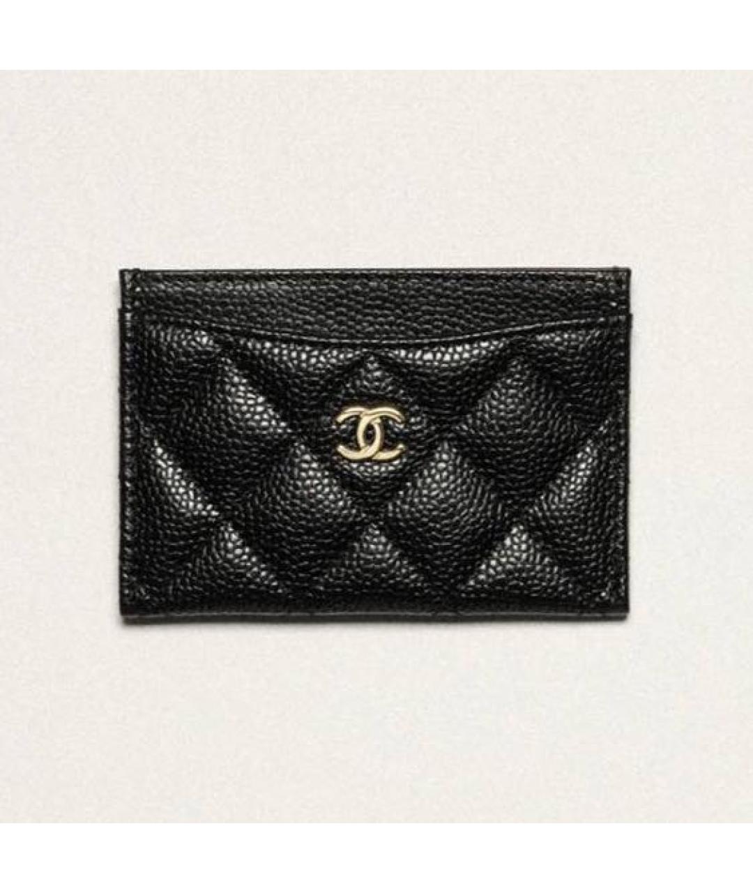 CHANEL Черный кожаный кардхолдер, фото 4