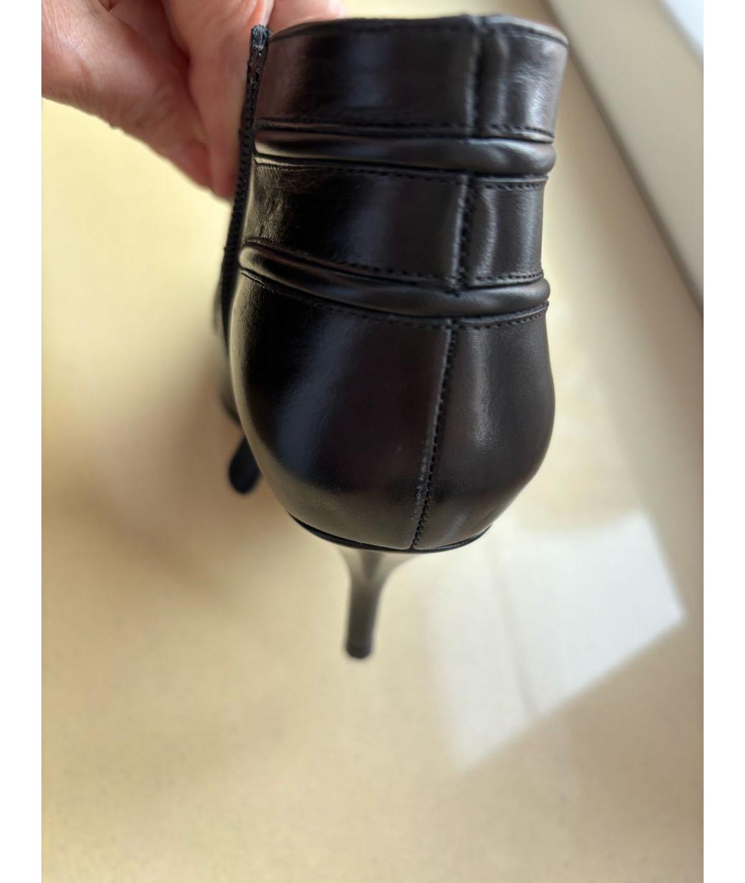 FERRAGAMO Черные кожаные ботильоны, фото 3