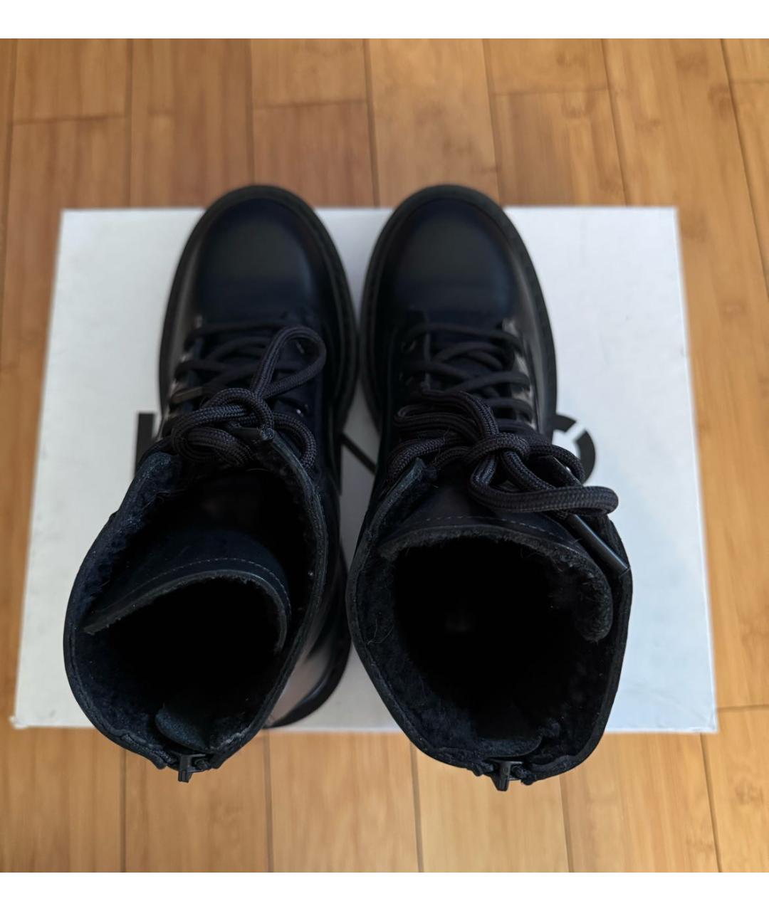 KENZO Черные кожаные ботинки, фото 3