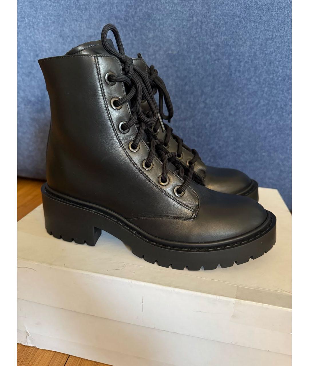 KENZO Черные кожаные ботинки, фото 6