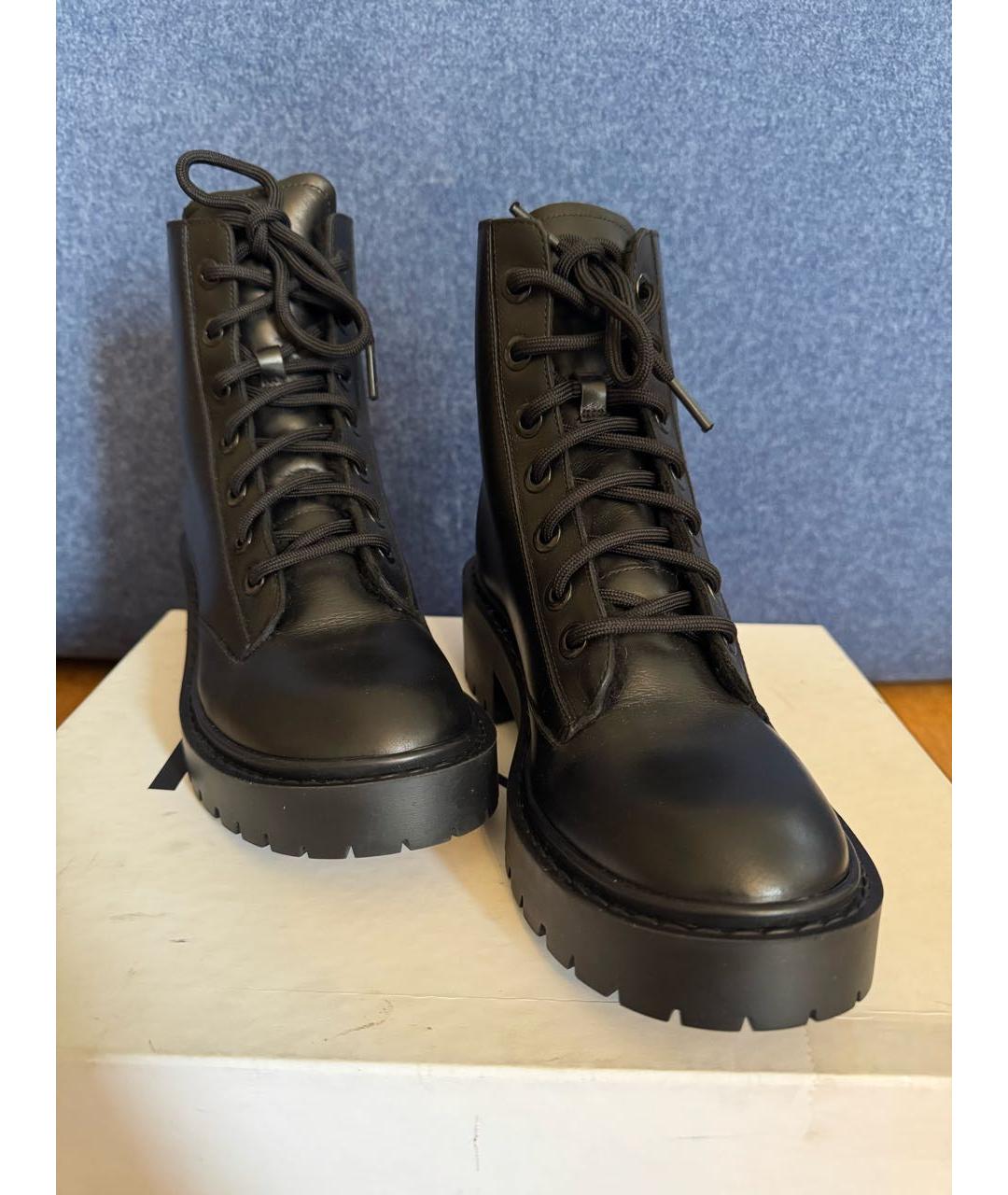 KENZO Черные кожаные ботинки, фото 2