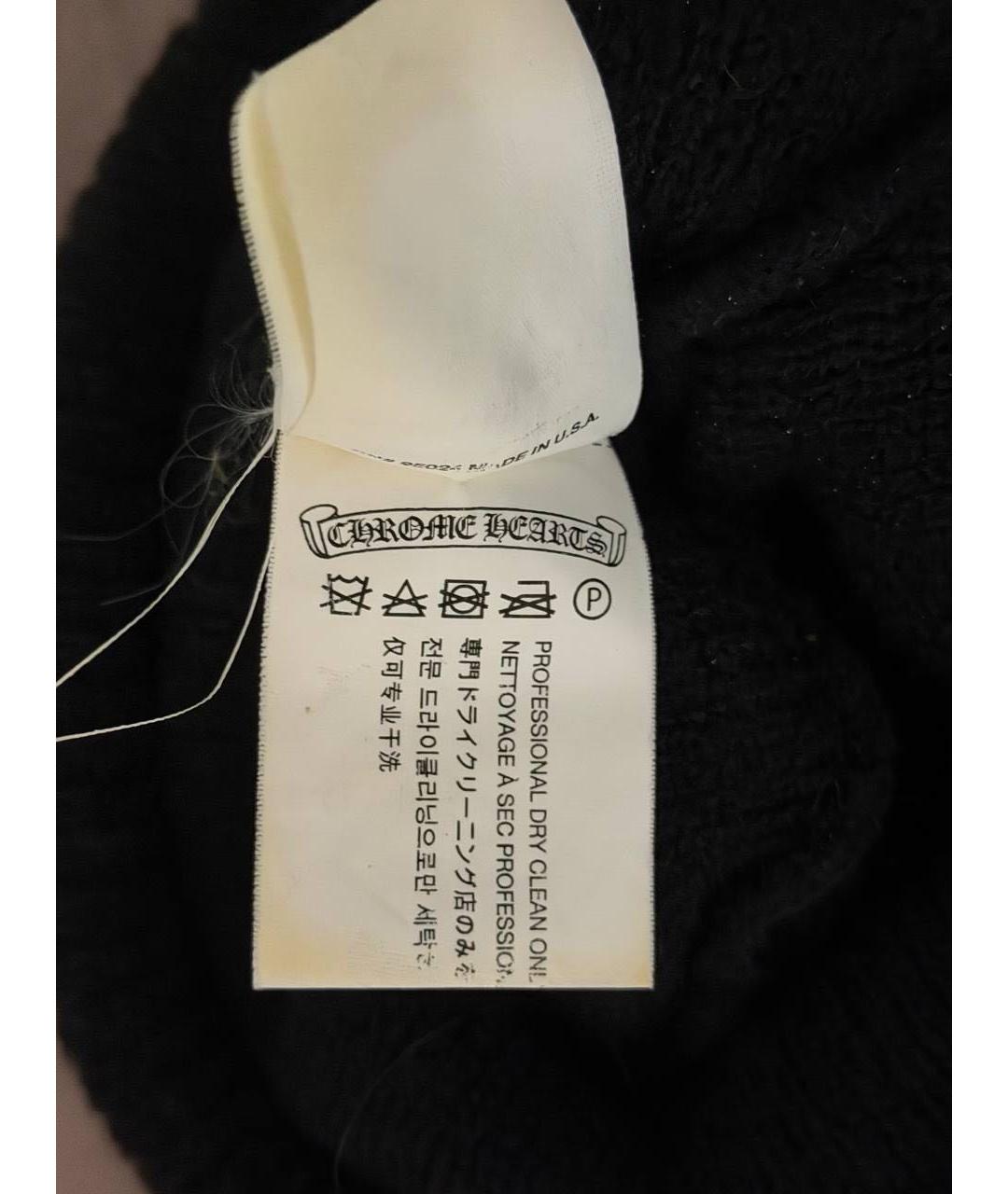 CHROME HEARTS Черная шерстяная шапка, фото 6