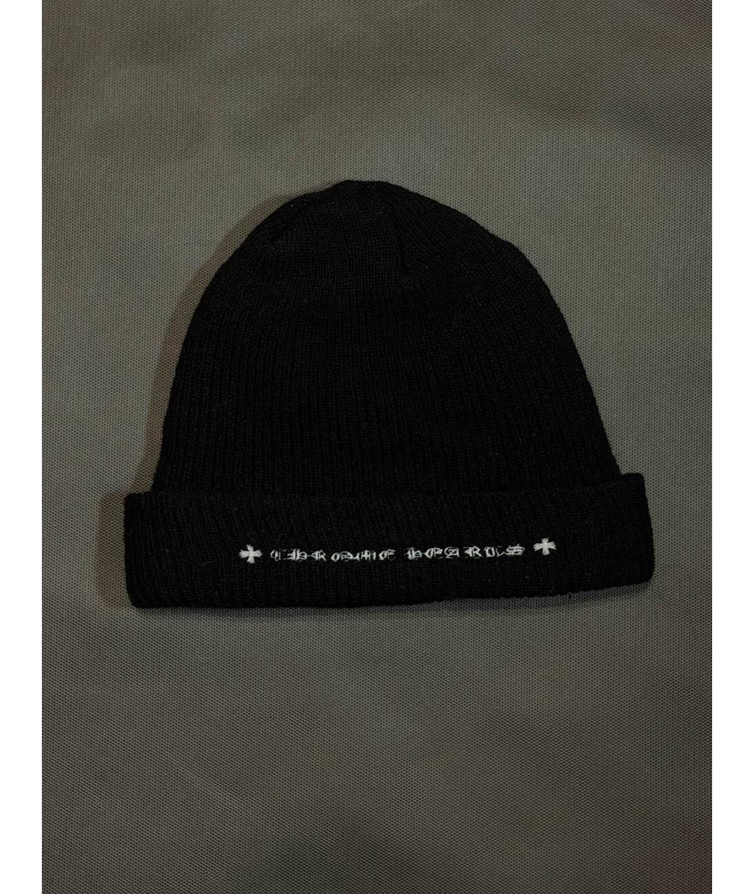 CHROME HEARTS Черная шерстяная шапка, фото 4