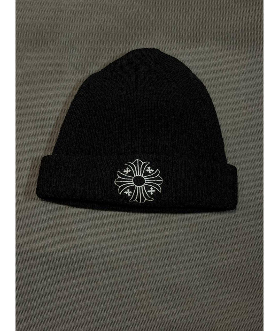 CHROME HEARTS Черная шерстяная шапка, фото 2