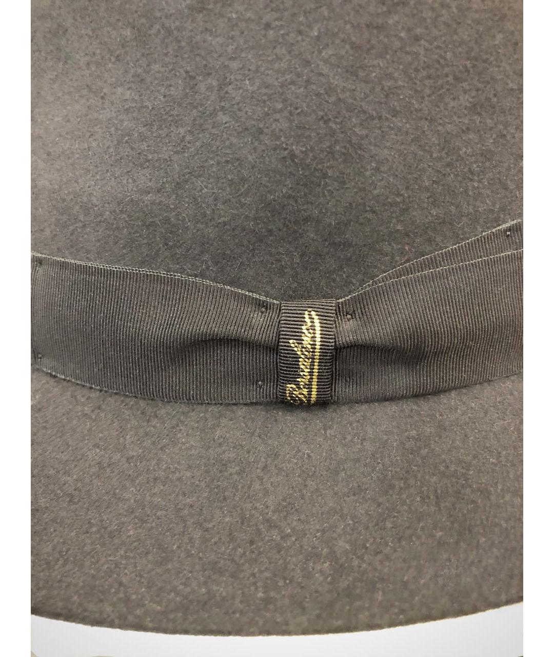 BORSALINO Серая шерстяная шляпа, фото 4