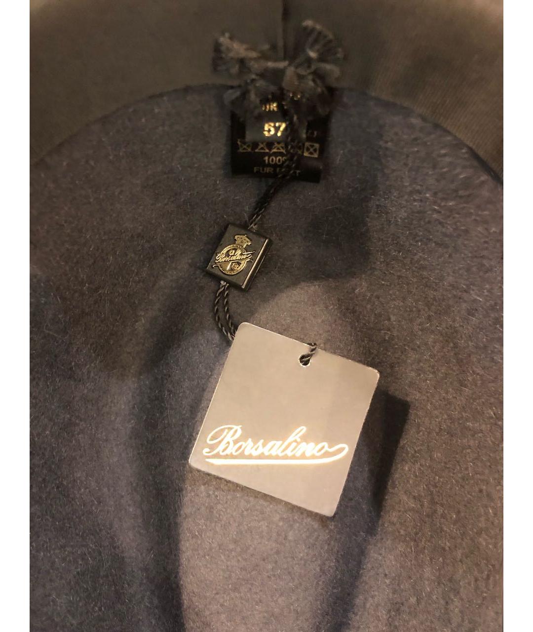 BORSALINO Серая шерстяная шляпа, фото 5